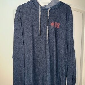 Salty Crew Navy Hoodie with Coral Logo